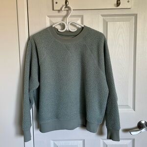 Everlane ReNew Fleece Oversized Crew in light blue